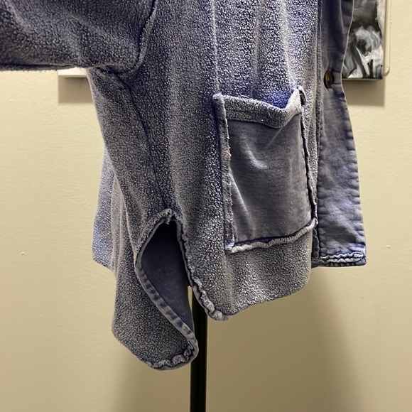 Washed blue cotton jacket - Picture 4 of 9